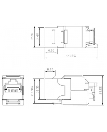 Solarix 10G keystone Solarix CAT6A STP RJ45 czarny samogwintująca nr 2