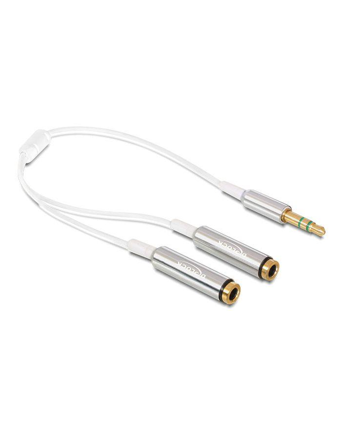Delock Kabel Jack Stero Mini(M) 3.5mm 3-PIN > Jack Stereo mini(F) 3-PIN x2, 25cm główny