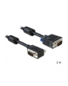 Delock kabel monitorowy SVGA D-sub 15M/15M, ferryt, ekran, kątowy, 2M czarny - nr 11