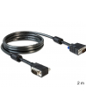 Delock kabel monitorowy SVGA D-sub 15M/15M, ferryt, ekran, kątowy, 2M czarny - nr 23