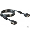 Delock kabel monitorowy SVGA D-sub 15M/15M, ferryt, ekran, kątowy, 2M czarny - nr 26