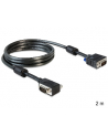 Delock kabel monitorowy SVGA D-sub 15M/15M, ferryt, ekran, kątowy, 2M czarny - nr 4