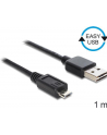 Delock kabel USB micro AM-MBM5P Easy-USB 2.0, 1m, czarny - nr 21
