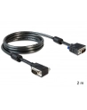 Delock kabel monitorowy SVGA D-sub 15M/15M, ferryt, ekran, kątowy, 2M czarny - nr 16