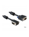 Delock kabel monitorowy SVGA D-sub 15M/15M, ferryt, ekran, kątowy, 2M czarny - nr 19