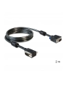Delock kabel monitorowy SVGA D-sub 15M/15M, ferryt, ekran, kątowy, 2M czarny - nr 20