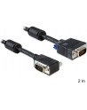 Delock kabel monitorowy SVGA D-sub 15M/15M, ferryt, ekran, kątowy, 2M czarny - nr 29
