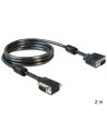 Delock kabel monitorowy SVGA D-sub 15M/15M, ferryt, ekran, kątowy, 2M czarny - nr 6
