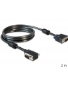 Delock kabel monitorowy SVGA D-sub 15M/15M, ferryt, ekran, kątowy, 2M czarny - nr 9