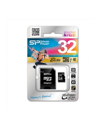 SILICON POWER 8GB, MICRO SDHC UHS-I, CLASS 10 WITH SD ADAPTER, SDR 50 mode (DDR 50), retail nr 1