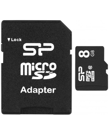 SILICON POWER 8GB, MICRO SDHC, CLASS 10 WITH SD ADAPTER nr 1