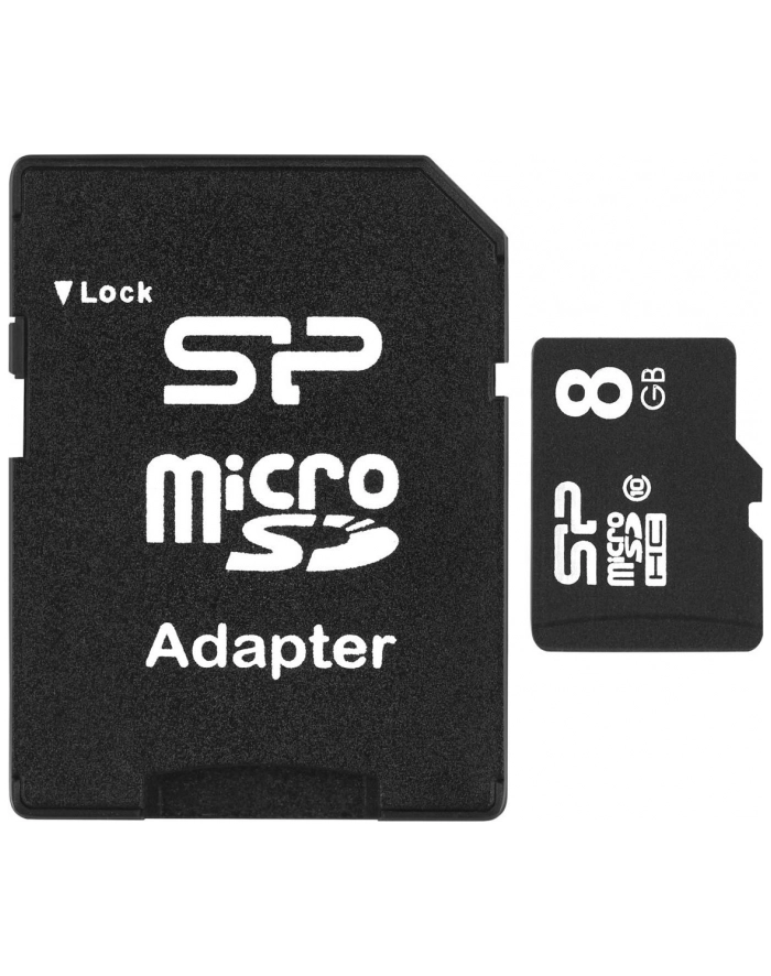 SILICON POWER 8GB, MICRO SDHC, CLASS 10 WITH SD ADAPTER główny