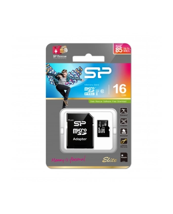 SILICON POWER 16GB, MICRO SDHC UHS-I, SDR 50 mode, Class 10, with SD adapter nr 1