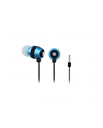 Gembird metalowe słuchawki stereo douszne MP3, 3.5mm Jack, niebieskie