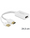 Delock adapter HDMI(F)->Displayport(F) + zasilanie USB - nr 1