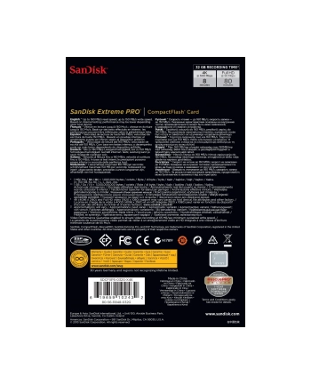 SANDISK COMPACT FLASH EXTREME PRO 32GB nr 2