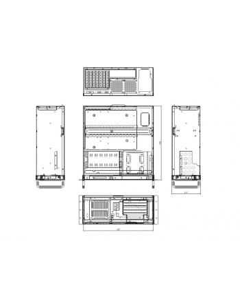 Gembird obudowa serwerowa ATX 19''/4U, czarna