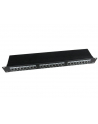 Gembird patch panel 19'' 24 port 1U kat.5e ekranowany, czarny - nr 1