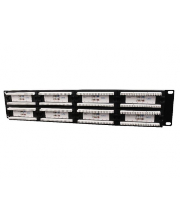 Gembird patch panel 19'' 24 port 1U kat.6 ekranowany, czarny