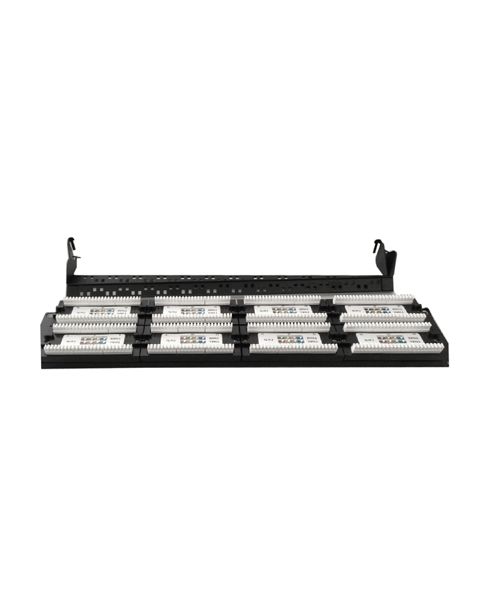 Gembird patch panel 19'' 48 port 1U kat.6 z półką do organizacji kabli, czarny główny