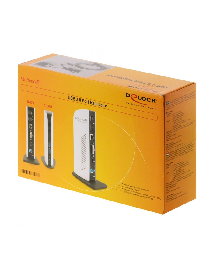 Delock replikator portów USB 3.0->MIC,Audio,HDMI,DVI,LAN,4x USB 2.0,2x USB 3.0) główny