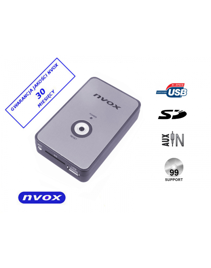 NVOX Zmieniarka cyfrowa emulator MP3 USB SD BMW 10PIN główny
