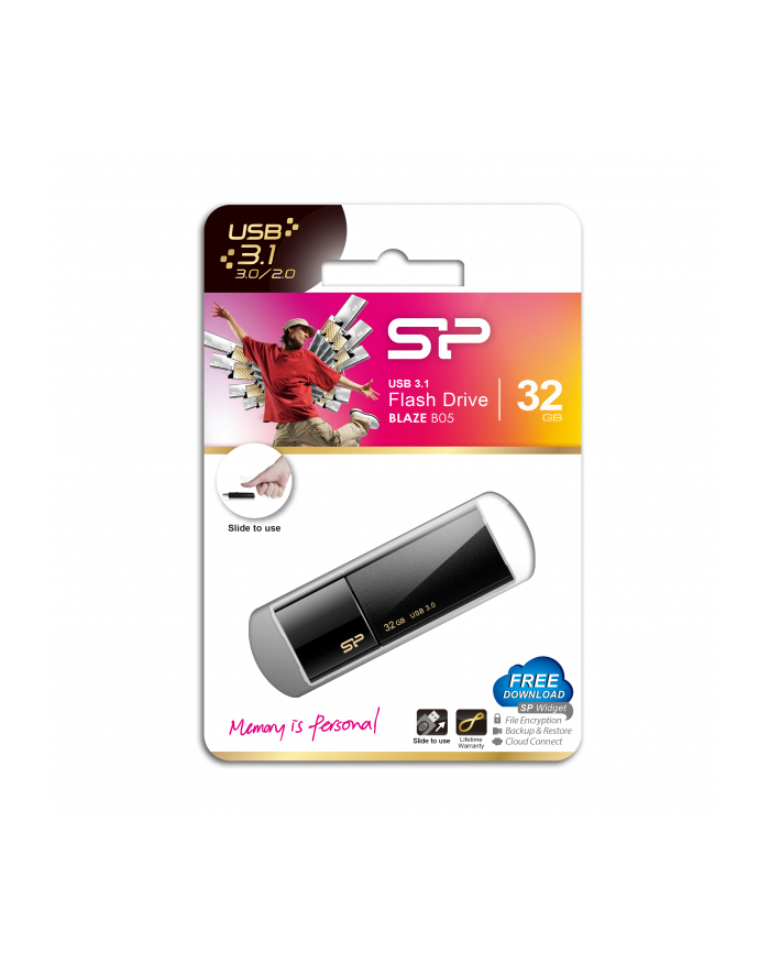 Silicon Power BLAZE B05 32GB USB 3.0 Classic Black główny