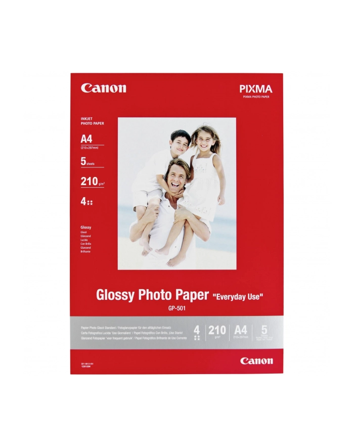 CANON PRINTERS Canon PAPER GP-501 A4 5 SH (Glossy Photo paper A4 ,5 Sheets) główny