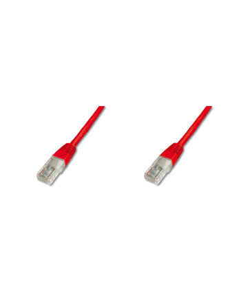 Patch cord U/UTP kat.5e PVC 2m czerwony