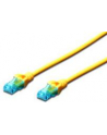 Patch cord U/UTP kat.5e PVC 2m żółty - nr 15