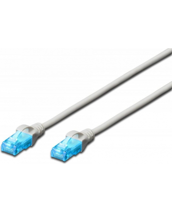 Patch cord U/UTP kat.5e PVC 7m szary