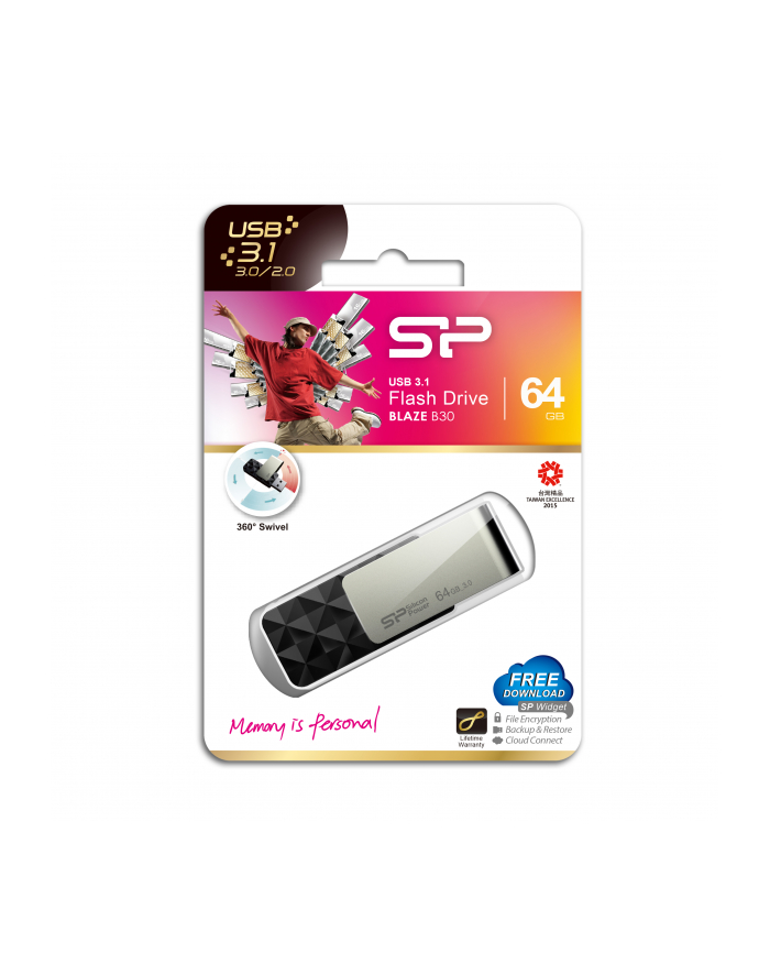 BLAZE B30 64GB USB 3.0 LED black główny