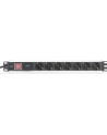 Listwa zasilająca PDU 19', 1U, 7 gniazd, moc: 16A, 4000W, aluminiowa, włącznik, zabezp. przeciwprzepięciowe, 2m - nr 18