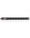 Listwa zasilająca PDU 19', 1U, 7 gniazd, moc: 16A, 4000W, aluminiowa, włącznik, zabezp. przeciwprzepięciowe, 2m - nr 3