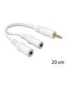 Delock Adapter Mini Jack(M) 4Pin -> Mini Jack(F)x2 20cm - nr 10