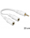 Delock Adapter Mini Jack(M) 4Pin -> Mini Jack(F)x2 20cm - nr 12