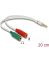 Delock Adapter Mini Jack(M) 4Pin -> Mini Jack(F)x2 20cm - nr 17