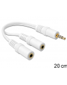 Delock Adapter Mini Jack(M) 4Pin -> Mini Jack(F)x2 20cm - nr 3
