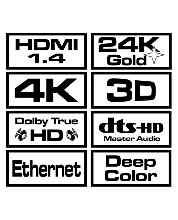 SAVIO CL-01 Kabel HDMI 1,5m, czarny, złote końcówki, v1.4 hi