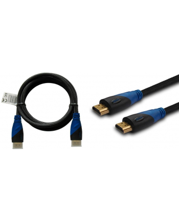 SAVIO CL-02 Kabel HDMI 1,5m, oplot nylonowy, złote końcówki,