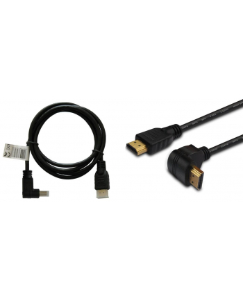 Kabel HDMI SAVIO CL-04  1,5m, czarny, KĄTOWY, złote końcówki