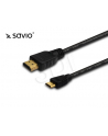 Kabel HDMI-miniHDMI SAVIO CL-09 1,5m, czarny, złote końcówki - nr 7