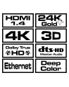 SAVIO CL-01 Kabel HDMI 1,5m, czarny, złote końcówki, v1.4 hi - nr 3
