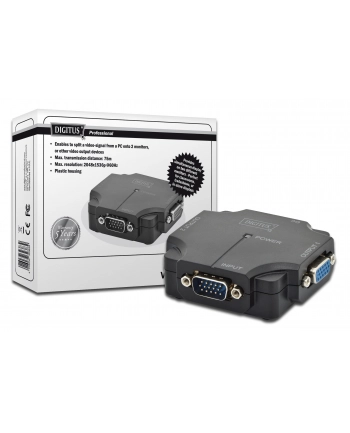 Splitter VGA 350MHz, 2-Portowy, Digitus