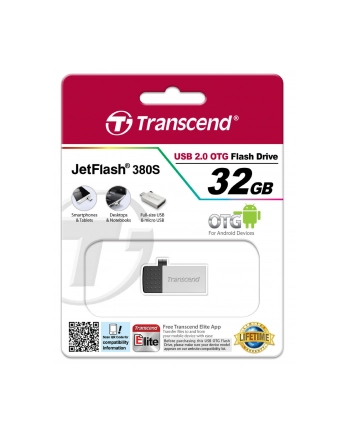 JETFLASH 380 32GB USB2/micro-USB SILVER Android/Window                                                                              s/MAC/L nr 2