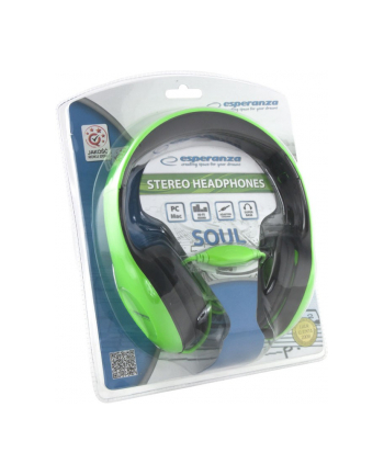 ESPERANZA Słuchawki Audio Stereo z Regulacją Głośności EH138G | 3m
