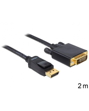 Delock kabel Displayport (M)->DVI-I(M) 24+1PIN 2m gold