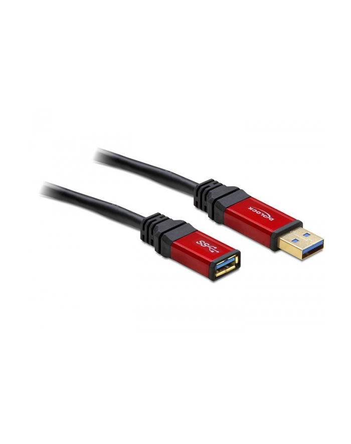 Delock przedłużacz USB 3.0 AM-AF, 1m, black, Premium główny