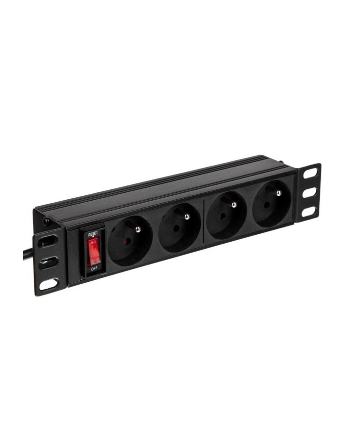 Netrack listwa zasilająca 10'' 1U, 230V/16A, 4xE, ALU główny