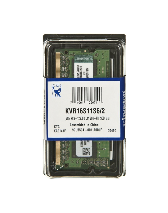 KINGSTON DDR3 KVR16S11S6/2 główny
